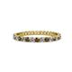 1 - Audrey 2.00 mm Smoky Quartz and Diamond U Prong Eternity Band 