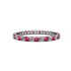 1 - Audrey 2.00 mm Ruby and Diamond U Prong Eternity Band 