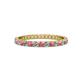 1 - Audrey 2.00 mm Pink Tourmaline and Diamond Eternity Band 