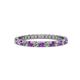 1 - Audrey 2.00 mm Amethyst and Diamond Eternity Band 