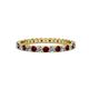 1 - Audrey 2.00 mm Red Garnet and Diamond Eternity Band 