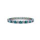 1 - Audrey 2.00 mm London Blue Topaz and Diamond Eternity Band 