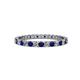 1 - Audrey 2.00 mm Blue Sapphire and Diamond U Prong Eternity Band 