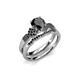 3 - Swirl Bridal Set Ring 