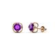 1 - Alma Amethyst (5mm) Open Tulip Stud Earrings 