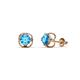 1 - Alma Blue Topaz (5mm) Open Tulip Stud Earrings 