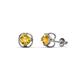 1 - Alma Citrine (5mm) Open Tulip Stud Earrings 