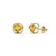 1 - Alma Citrine (5mm) Open Tulip Stud Earrings 
