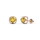 1 - Alma Citrine (5mm) Open Tulip Stud Earrings 