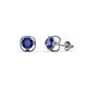 1 - Alma Iolite (5mm) Open Tulip Stud Earrings 