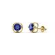 1 - Alma Iolite (5mm) Open Tulip Stud Earrings 