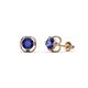 1 - Alma Iolite (5mm) Open Tulip Stud Earrings 