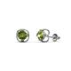 1 - Alma Peridot (5mm) Open Tulip Stud Earrings 
