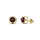 1 - Alma Red Garnet (5mm) Open Tulip Stud Earrings 