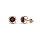 1 - Alma Red Garnet (5mm) Open Tulip Stud Earrings 