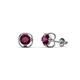 1 - Alma Rhodolite Garnet (5mm) Open Tulip Stud Earrings 