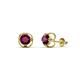 1 - Alma Rhodolite Garnet (5mm) Open Tulip Stud Earrings 