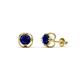 1 - Alma Blue Sapphire (5mm) Open Tulip Stud Earrings 