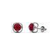 1 - Alma Ruby (5mm) Open Tulip Stud Earrings 