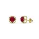 1 - Alma Ruby (5mm) Open Tulip Stud Earrings 
