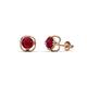 1 - Alma Ruby (5mm) Open Tulip Stud Earrings 