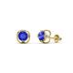 1 - Alma Tanzanite (5mm) Open Tulip Stud Earrings 