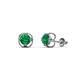 1 - Alma Emerald (5mm) Open Tulip Stud Earrings 