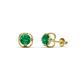 1 - Alma Emerald (5mm) Open Tulip Stud Earrings 