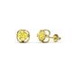 1 - Alma Lab Created Yellow Sapphire (5mm) Open Tulip Stud Earrings 