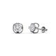 1 - Alma White Sapphire (5mm) Open Tulip Stud Earrings 