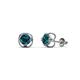 1 - Alma Blue Diamond (5mm) Open Tulip Stud Earrings 