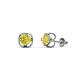 1 - Alma Yellow Diamond (5mm) Open Tulip Stud Earrings 