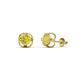1 - Alma Yellow Diamond (5mm) Open Tulip Stud Earrings 