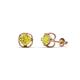 1 - Alma Yellow Diamond (5mm) Open Tulip Stud Earrings 