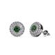 1 - Eryn Diamond and Lab Created Alexandrite Double Halo Stud Earrings 