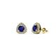 1 - Alkina Blue Sapphire and Diamond Stud Earrings 