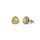 1 - Alkina Yellow and White Diamond Stud Earrings 