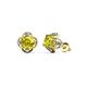 1 - Cynzia Yellow and White Diamond Tulip Stud Earrings 