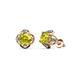 1 - Cynzia Yellow and White Diamond Tulip Stud Earrings 