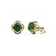 1 - Cynzia Diamond and Lab Created Alexandrite Tulip Stud Earrings 