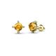 1 - Ceyla Citrine and Diamond Stud Earrings 