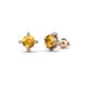 1 - Ceyla Citrine and Diamond Stud Earrings 