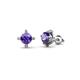 1 - Ceyla Iolite and Diamond Stud Earrings 