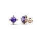 1 - Ceyla Iolite and Diamond Stud Earrings 