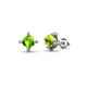1 - Ceyla Peridot and Diamond Stud Earrings 
