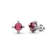 1 - Ceyla Rhodolite Garnet and Diamond Stud Earrings 