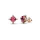 1 - Ceyla Rhodolite Garnet and Diamond Stud Earrings 