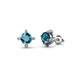 1 - Ceyla London Blue Topaz and Diamond Stud Earrings 