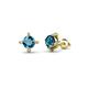1 - Ceyla London Blue Topaz and Diamond Stud Earrings 