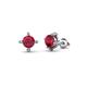 1 - Ceyla Ruby and Diamond Stud Earrings 